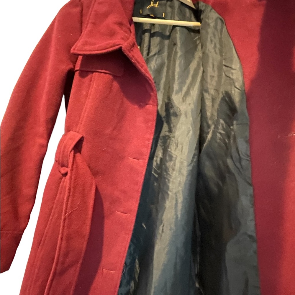 Jack Winter Pea Coat Size S Maroon - Picture 6 of 9